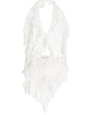 DIOTIMA Drift Crocheted Cotton Halter Top - White