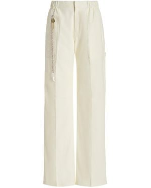 Tae Park Exclusive Painter Cotton-canvas Straight-leg Pants - White