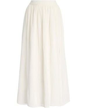 Anna Quan Oriana Cotton Midi Skirt - White