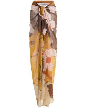 Soleil Soleil Square Cotton Pareo - Metallic
