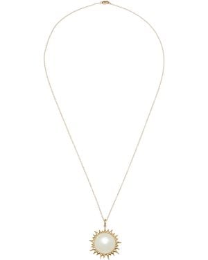 Annette Ferdinandsen Luna Eclipse 14K Moonstone And Diamond Necklace - White