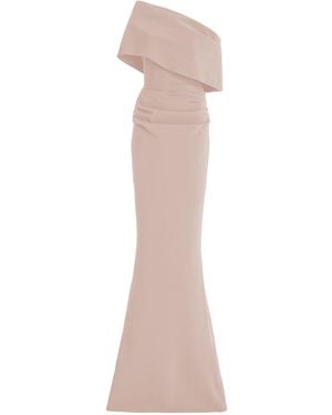 Greta Constantine Oseph Asymmetric Draped Gown - Pink