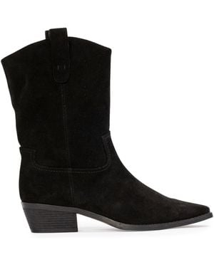 Black Suede Studio Casey Suede Boots - Black