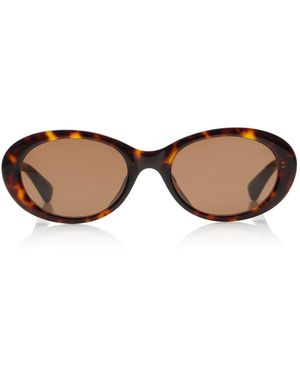 Bottega Veneta Oval-Frame Bio Injected Sunglasses - Brown