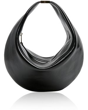 KHAITE Olivia Small Leather Hobo Bag - Black