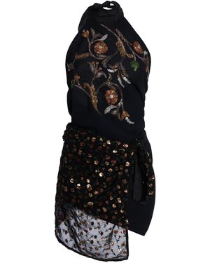 Dries Van Noten Carfys Embellished Wrapped Top - Black
