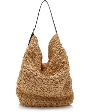 TOTEME Belted Raffia Tote - Brown