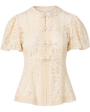ROAME. Augusta Lace Top - White