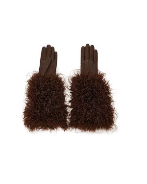 Apparis Robi Mongolian Gloves - Brown