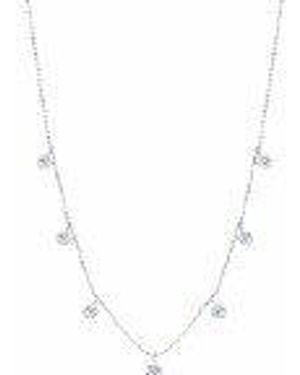 Graziela Medium Floating Diamond Necklace - White