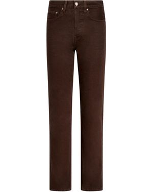 Aflalo Orwell Rigid Mid-Rise Straight-Leg Jeans - Brown
