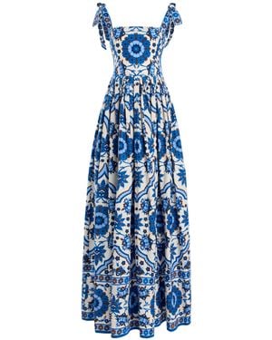 Cara Cara Tula Cotton Poplin Maxi Dress - Blue