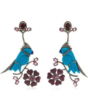 Amrapali 14K-Stone Earrings - Blue