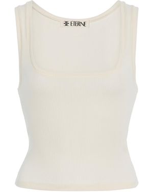 ÉTERNE Cotton-Modal Tank - White