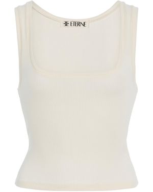 ÉTERNE Cotton-Modal Tank - White