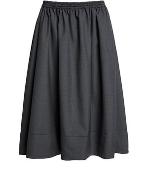 Marni Pleated Wool Skirt - Grey