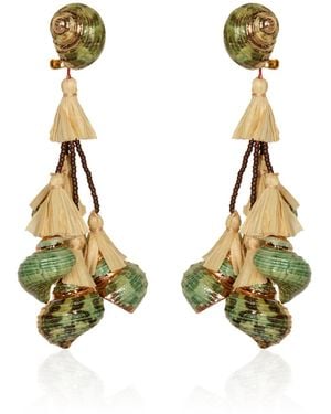 Johanna Ortiz Espiral Sagrado Natural Shell Earrings - Metallic