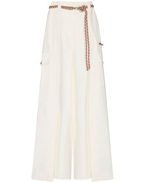 Zimmermann Clash Drill Cotton Cargo Trousers - White