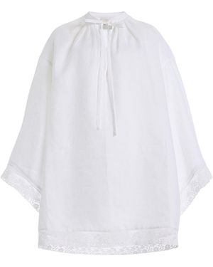 Posse Exclusive La Isla Veronica Linen Mini Kaftan - White