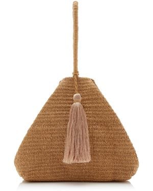 Marlies Grace Exclusive La Isla Mara Tasselled Raffia Bag - Brown