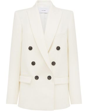 Alex Perry Oversized Wool Suiting Blazer - White