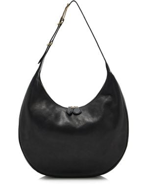 Liffner Moon Leather Hobo Bag - Black
