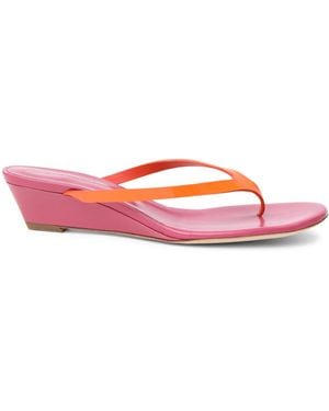 Christopher Esber Scala Leather Wedge Sandals - Pink
