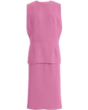 Kate Hundley Exclusive Peplum Midi Dress - Pink