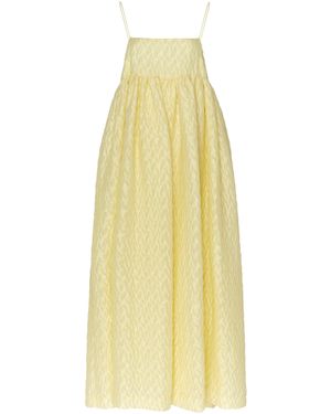 Cecilie Bahnsen Beth Strapless Linen-blend Dress - Yellow