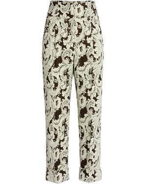 Silvia Tcherassi Moad Cotton-Blend Trousers - White