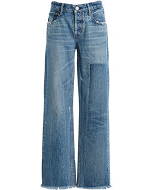 Moussy Woodville Rigid Low-Rise Straight-Leg Jeans - Blue