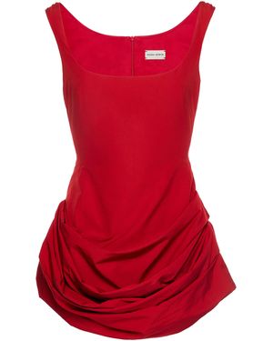 Magda Butrym Cotton Mini Dress - Red