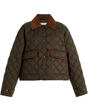 Miu Miu Quilted Jacket - Brown