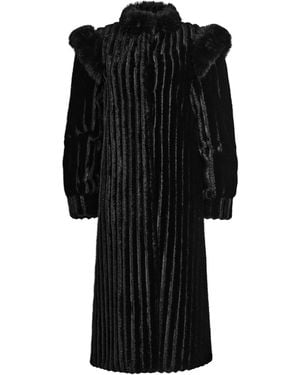 DUCIE Gemma Faux Fur Coat - Black
