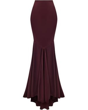 Rasario Train Maxi Skirt - Purple