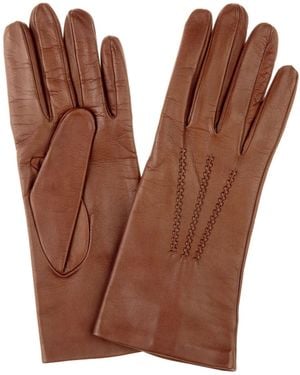 Paula Rowan Aida Leather Gloves - Brown