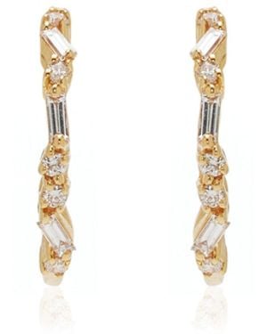 Suzanne Kalan Classic 18K Diamond Earrings - Metallic