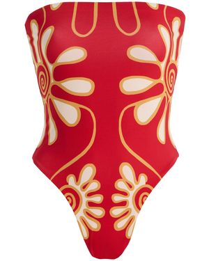 Cala De La Cruz Exclusive Lore One-Piece Swimsuit - Red