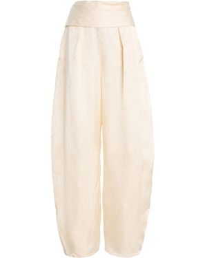 Kallmeyer Clemence Wide-Leg Cummerbund Trousers - White
