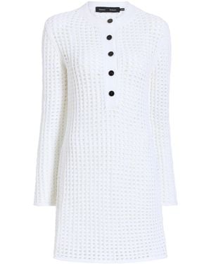Proenza Schouler Micah Crocheted Mini Dress - White