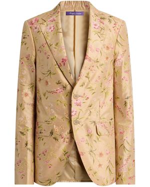Ralph Lauren Maguire Silk-Shantung Blazer - Natural