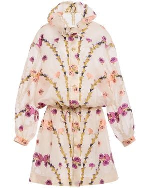 Ulla Johnson Lisette Silk-Blend Peplum Jacket - Pink