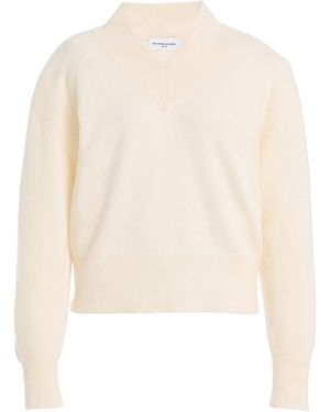 Brandon Maxwell The Maris Lightweight Cashmere Jumper - White