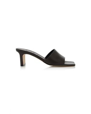 Aeyde Jessie Leather Sandals - Black