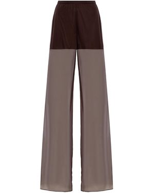 SEV Printed Voile Fluid Trousers - Brown