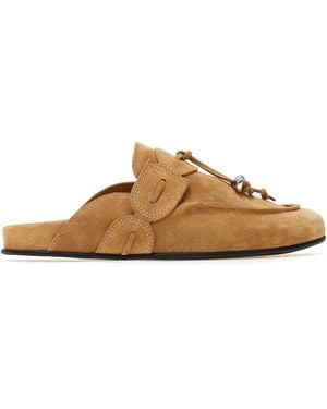 DI GAÏA Bo Suede Tassel Mules - Brown