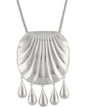 Juju Vera Petra Sterling Silver Shell Necklace - Metallic