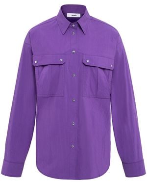 Siedres Nikki Cotton-Blend Shirt - Purple