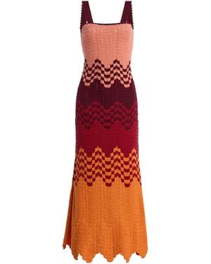 Escvdo Exclusive Siula Marea Cotton Maxi Dress - Red