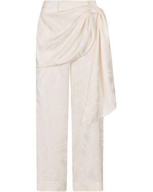 Johanna Ortiz Calma Jacquard Pants - White